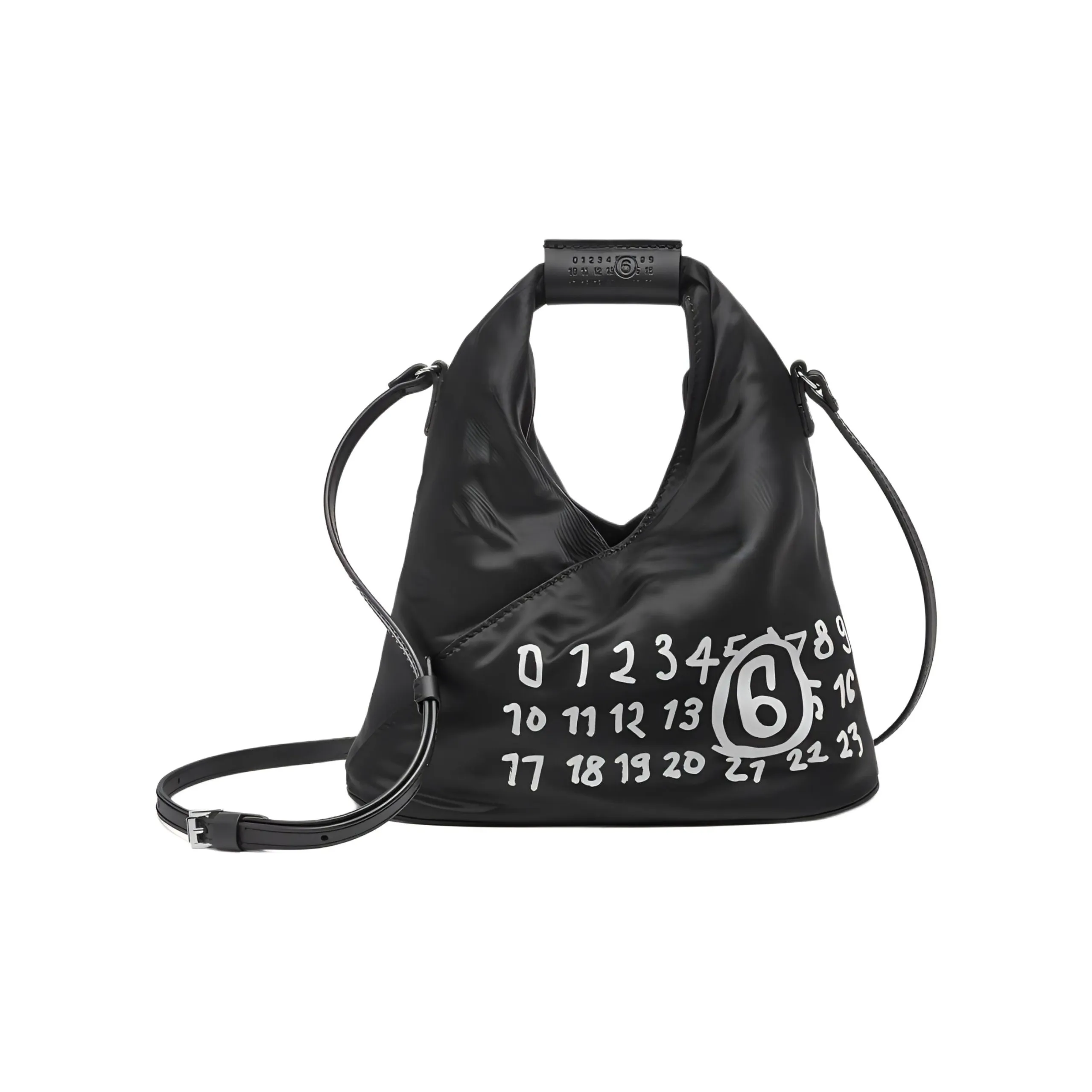 MM6 Maison Margiela Viscose Shoulder Bag Crossbody Bag Handbag Women's Black