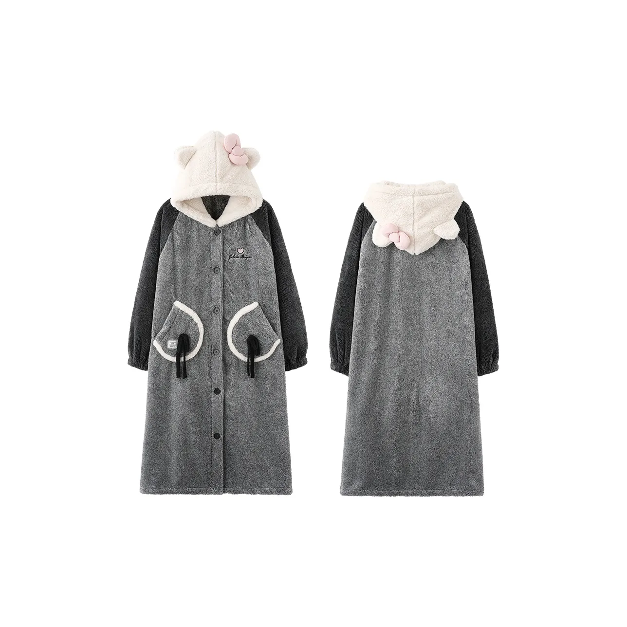 MIOJUER Банные халаты Женские Серый