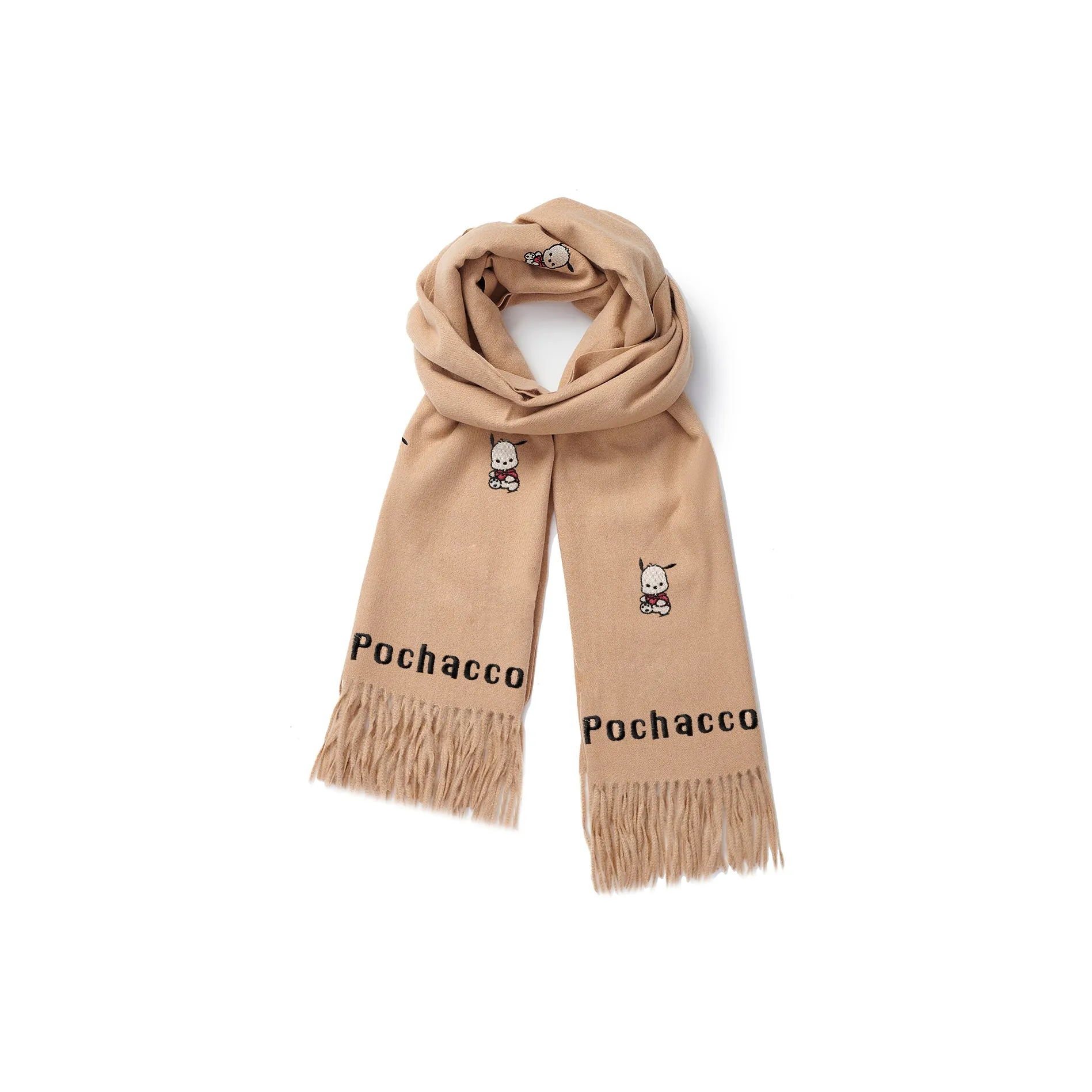 Sanrio Pacha Dogs Полиэстер Трикотаж Шарфы Женские