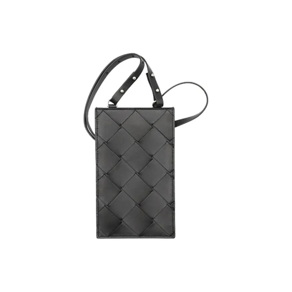 Bottega Veneta Leather Card Holder Black