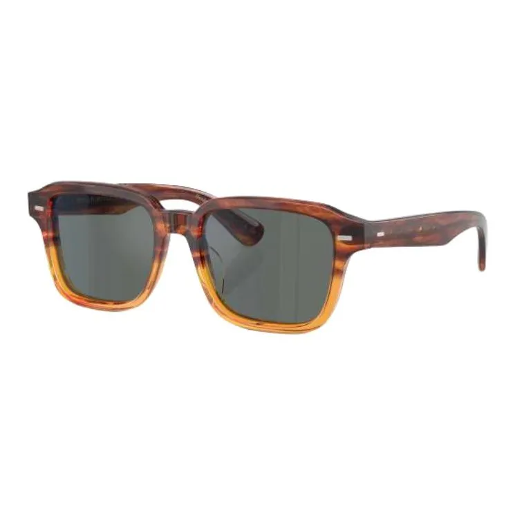 Oliver Peoples Acetate Rectangular Sunglasses Unisex Brown