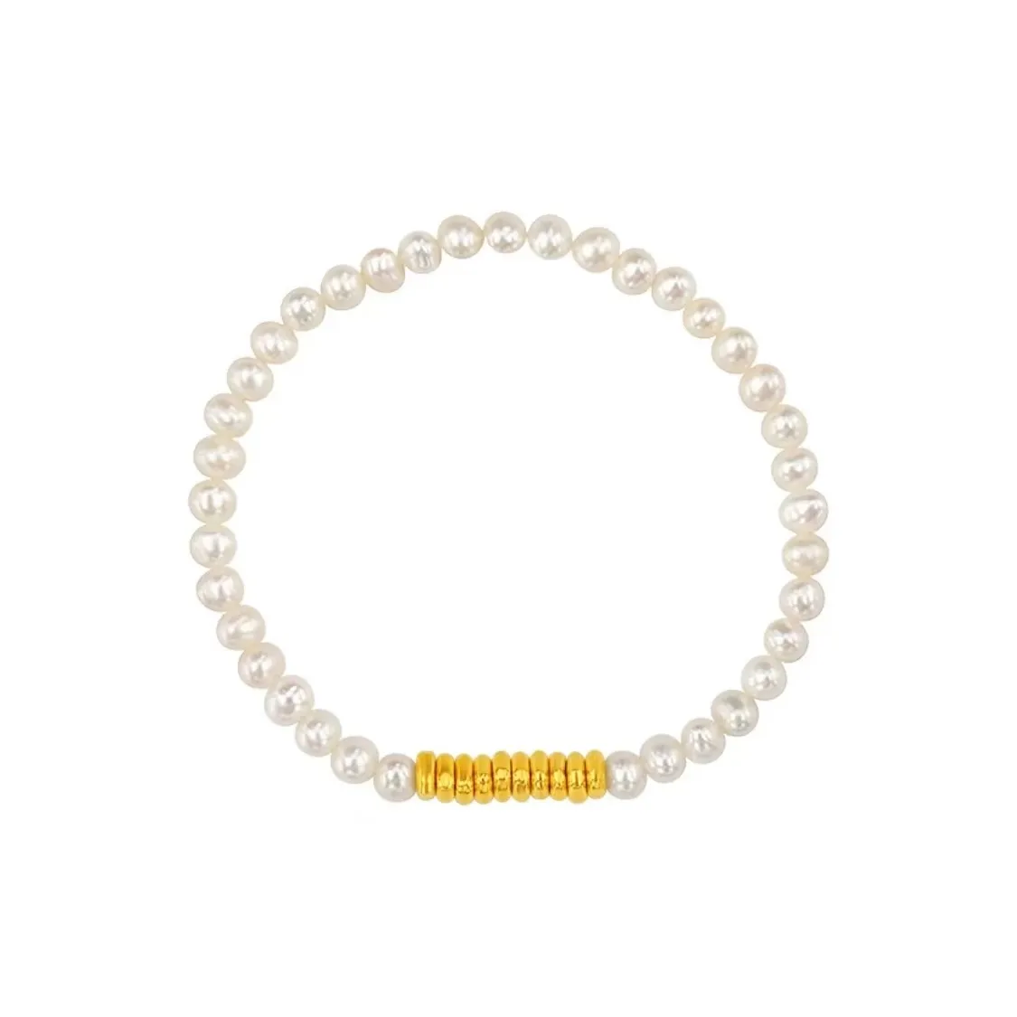 Zhou Jifeng Gold Nugget Bead, Irregular, Sparkling Disco Bead Necklace Solid Gold 999 Fixed Price Bracelets Women's