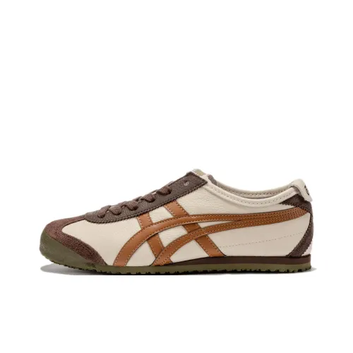 Onitsuka Tiger MEXICO 66 Повседневная обувь Низкий верх Бежевый умбра Коричневый Унисекс