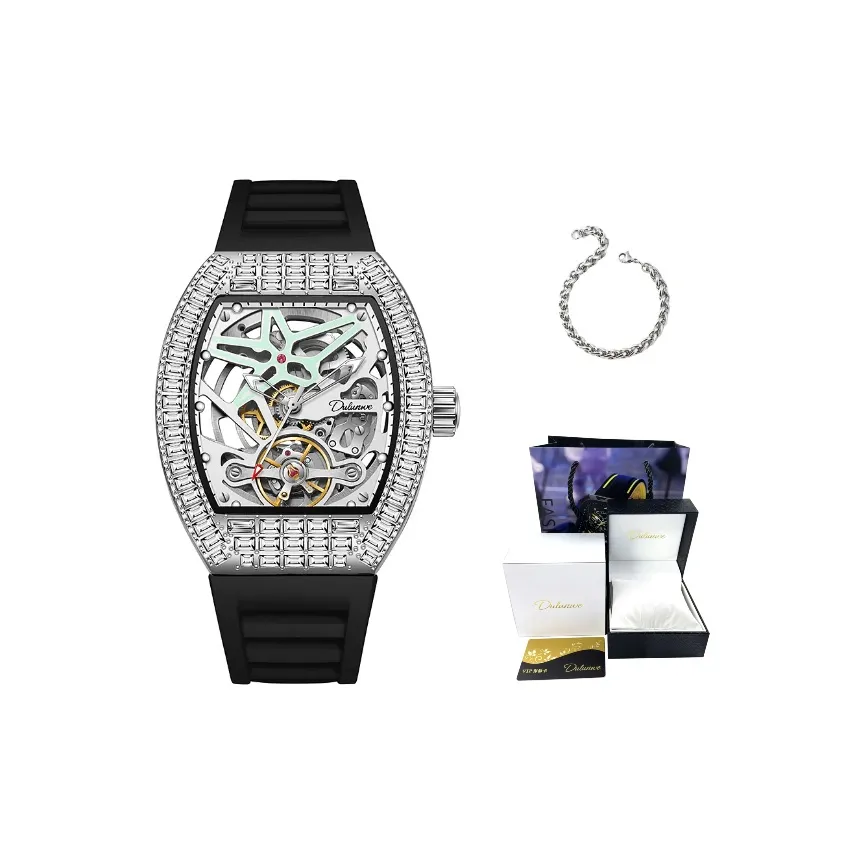 Dulunwe Brilliant FIVE Коллекция Звезд Автоматический Механический Механизм Резиновый Ремешок Часы