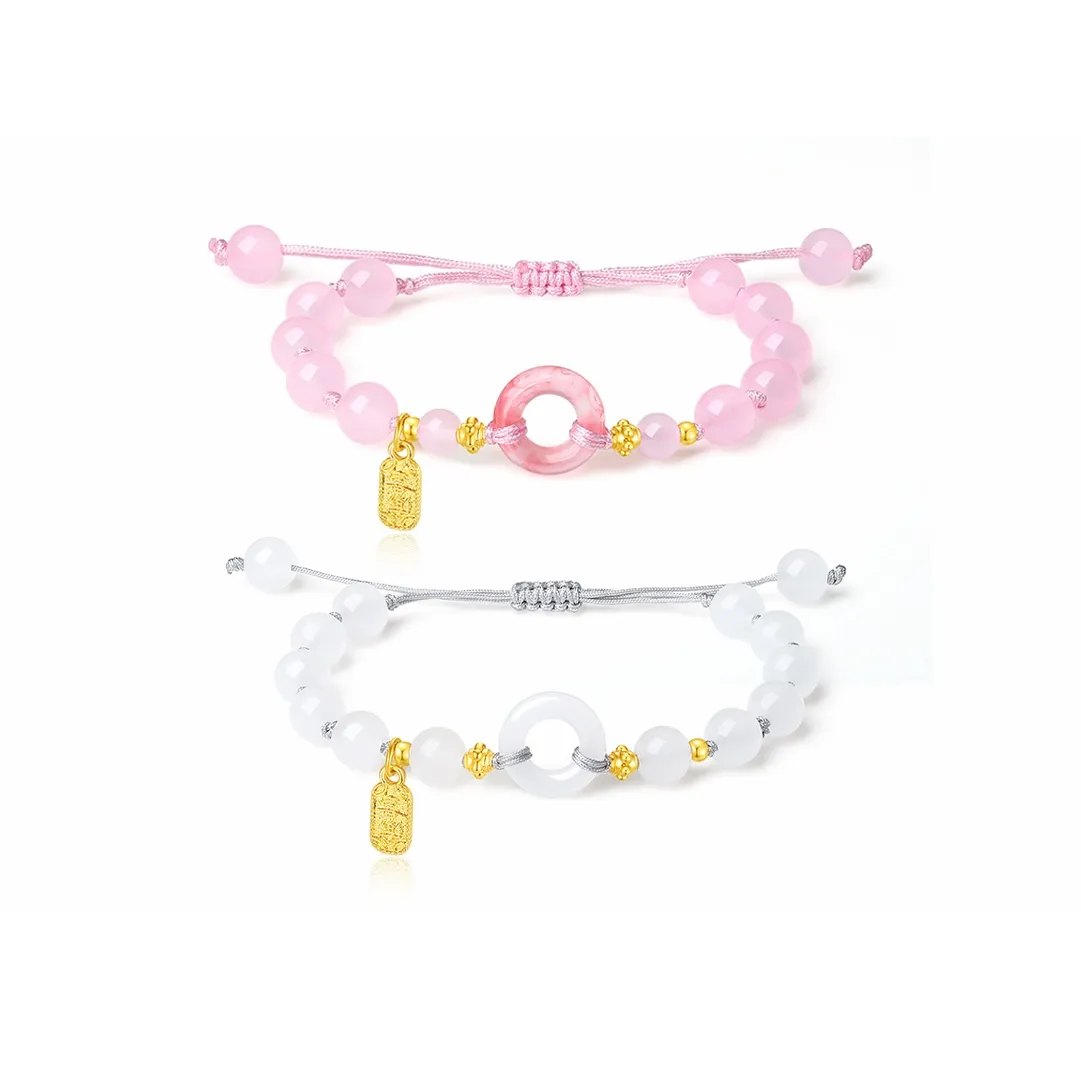 MUYAN Цветная глазурь Мир Пряжка Персонаж Плак Нефритовый Браслет Унисекс