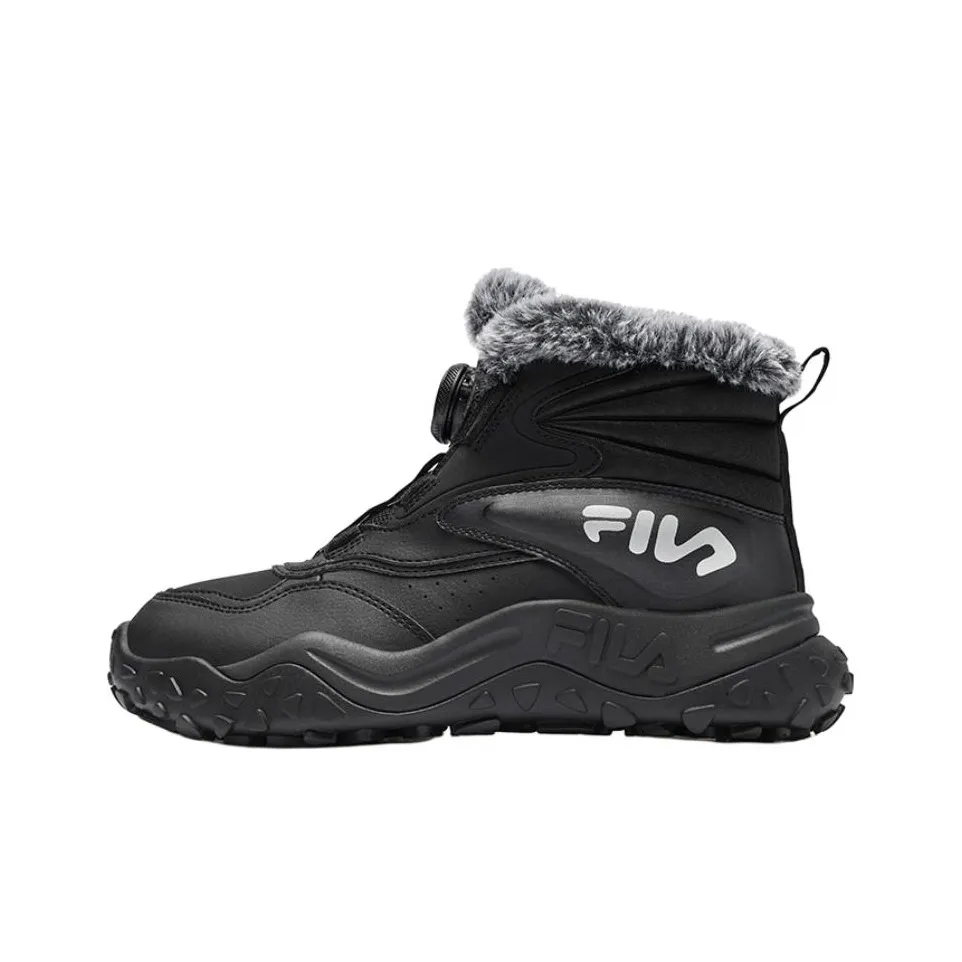 FILA KIDS Противоскользящие Термостойкие Высокие Кеды для Детей Lifestyle Shoes Черные Подростки