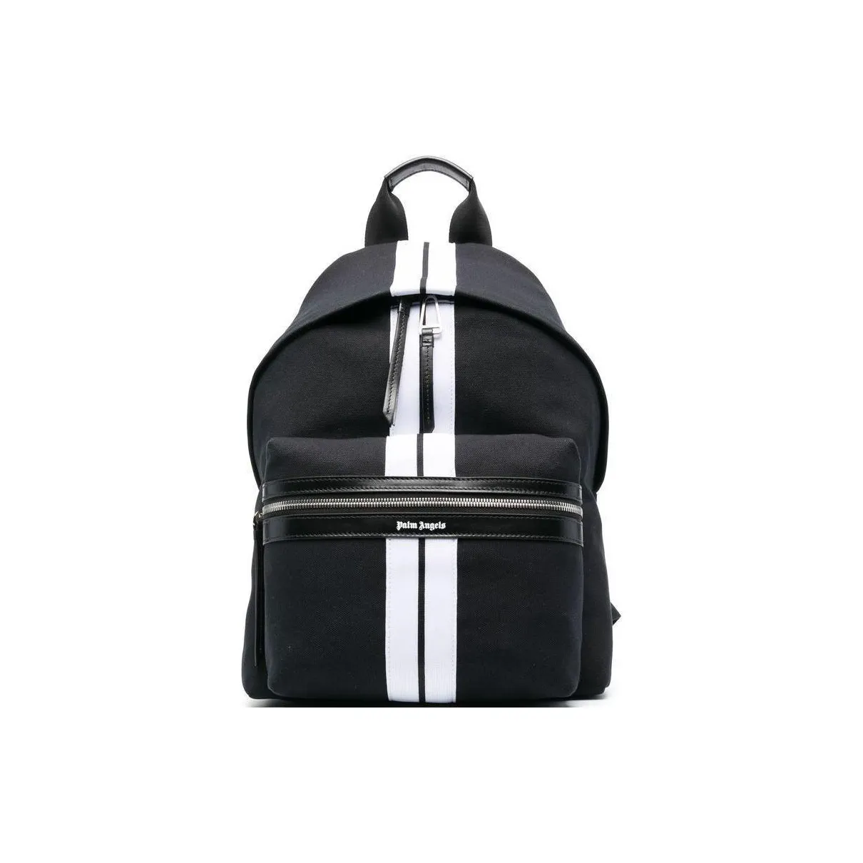 PALM ANGELS Cotton With Cow Leather Backpack Men's Black