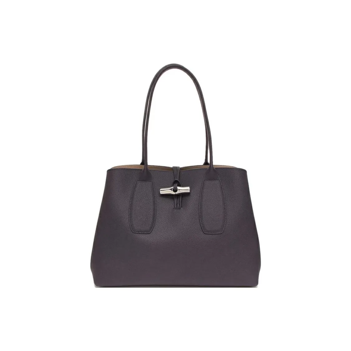 LONGCHAMP Leather Handbag Women's Purple