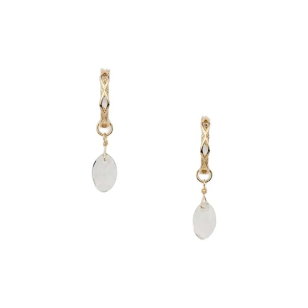 Agete 5 Karat Gold, 10K Gold, Gold Plated, Metal, Quartz Earrings Women's Gold
