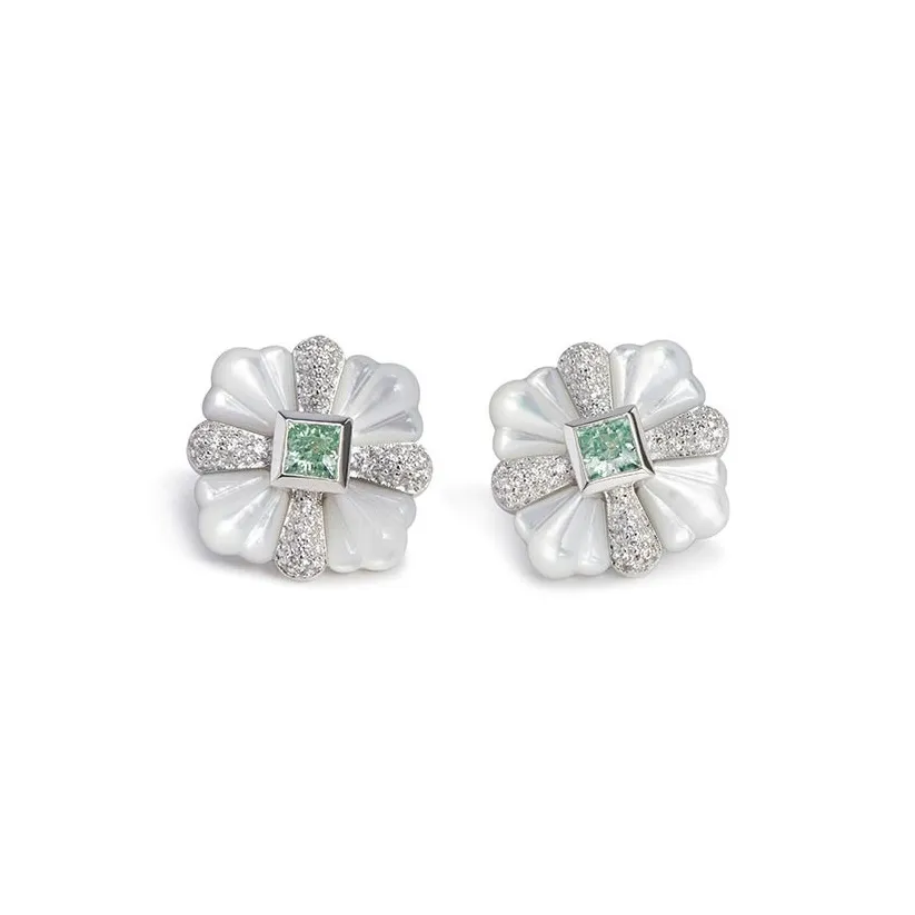 CARAT'S DIARY S925 Silver Stud Earrings Women's