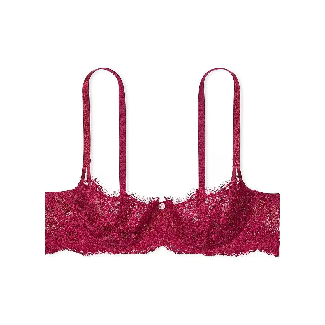 Victoria's Secret Dream Angels Wicked Unlined Lace Balconette Bra/CR Bra Women's Campari Red