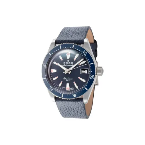 EDOX Автоматический Механический Movement Унисекс Часы 38 мм Синие