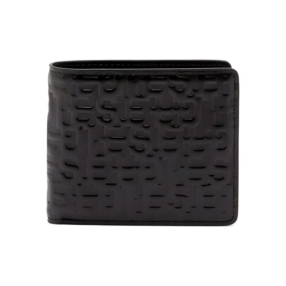 DIESEL Leather Wallet Men's Black