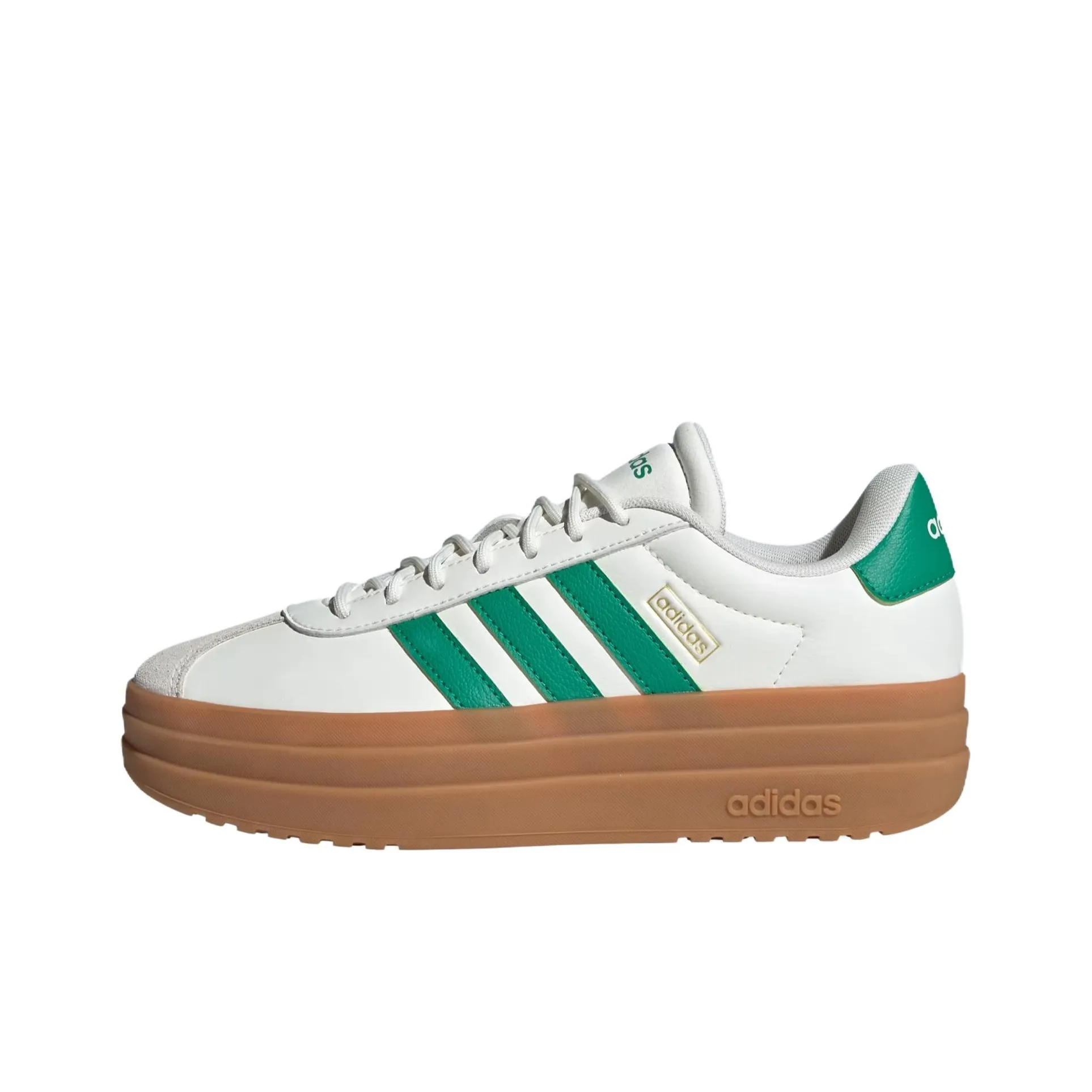 Adidas Vl Court Slip Resistant Abrasion Resistant Низкие Кроссовки для скейтбординга Унисекс Белый Зеленый