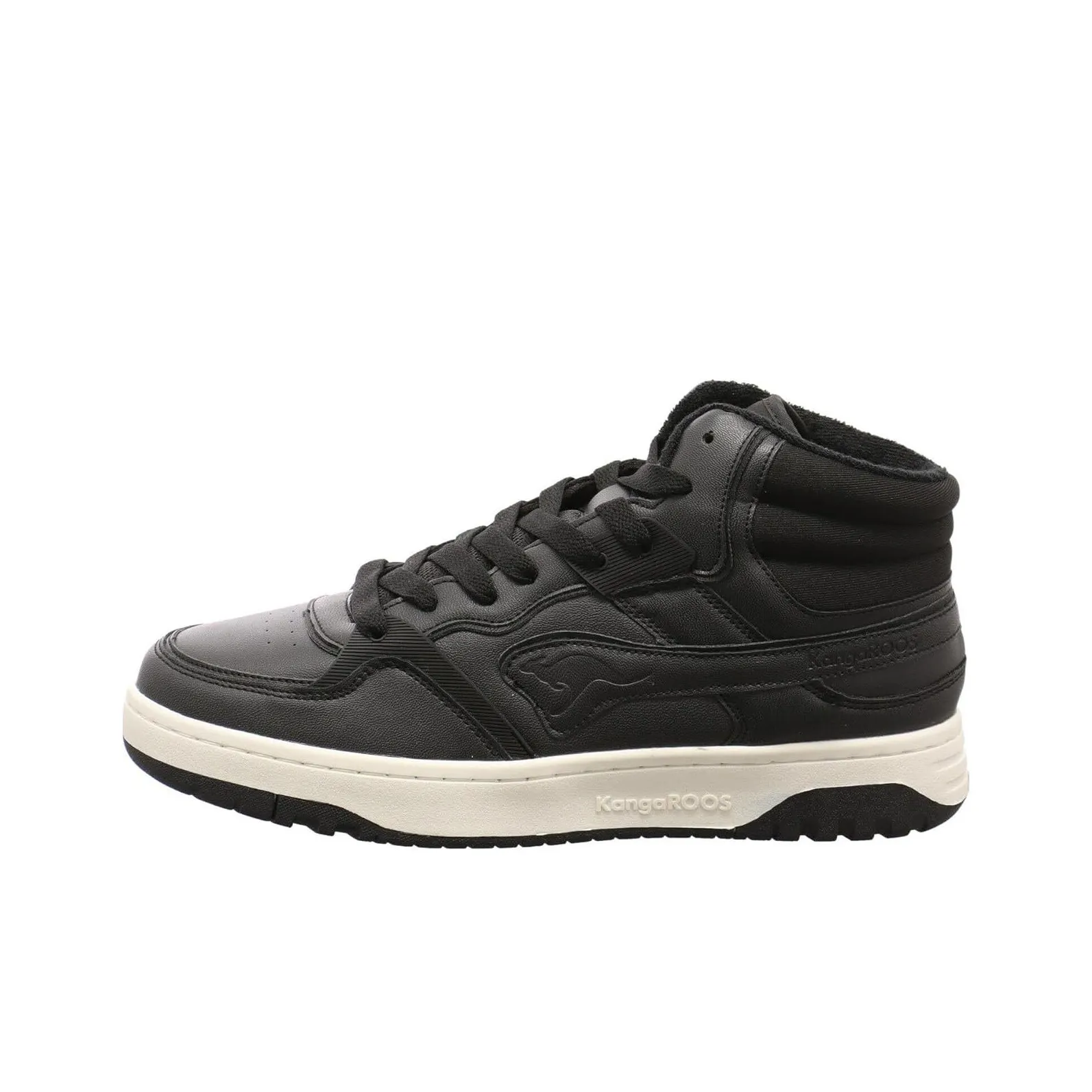 KangaROOS Anti Slip Wear Resistant Mid Top Skateboard Shoes Unisex Black