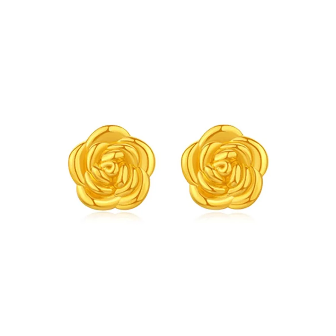 Bailijin 18K Gold Stud Earrings Unisex