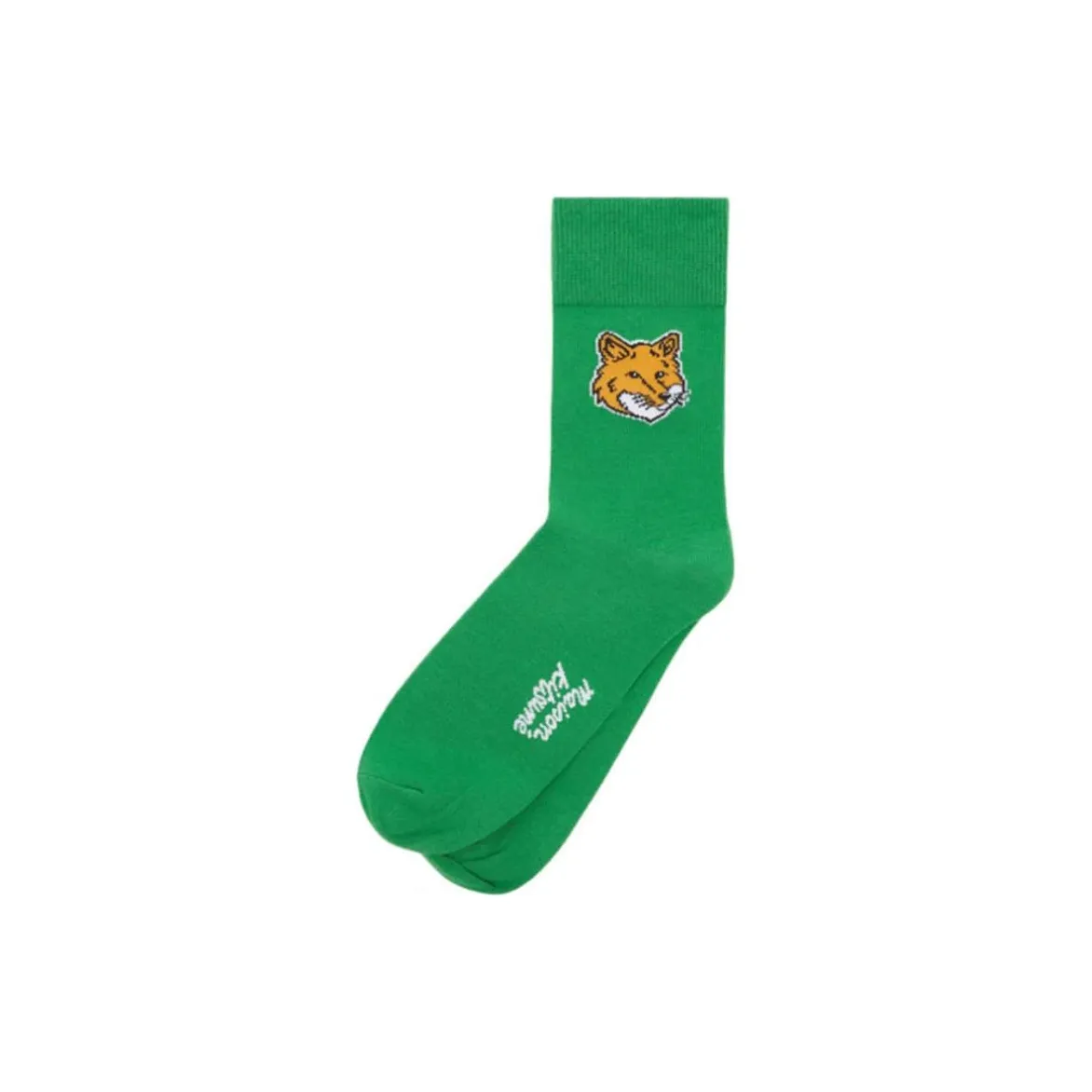Maison Kitsune Fox Head Patterned Socks
