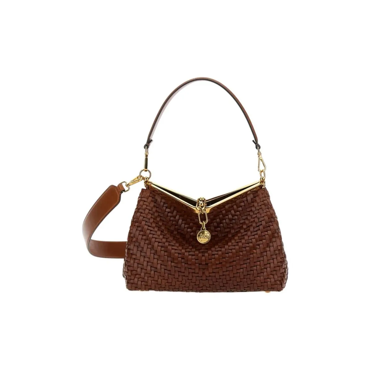 METROCITY Calfskin Shoulder Bag, Crossbody Bag, Handbag Women's Brown