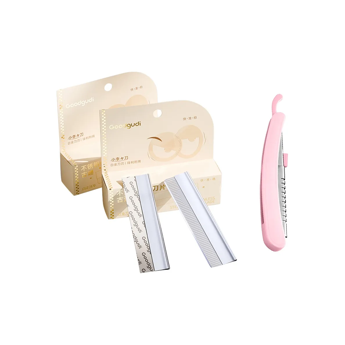 Goodgudi White Gold, Stainless Steel Eyebrow Razor
