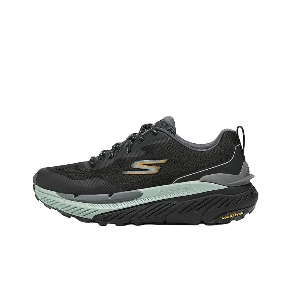 Skechers Max Cushioning Premier Trail 2,0 Устойчивый к истиранию Дышащие С низким верхом Беговые кроссовки Мужские Черные