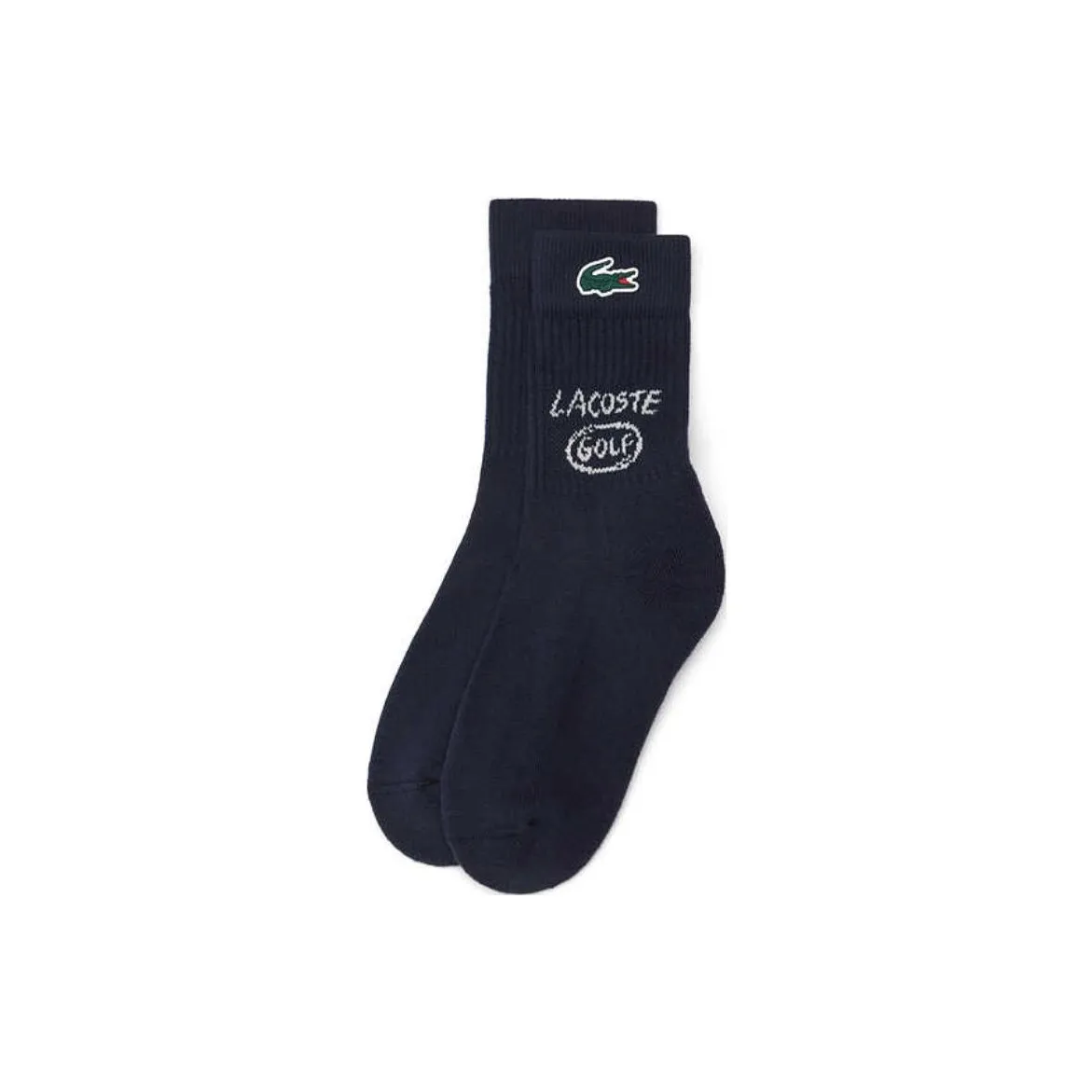 LACOSTE Mid Calf Socks Men's 1 Pack Navy Blue