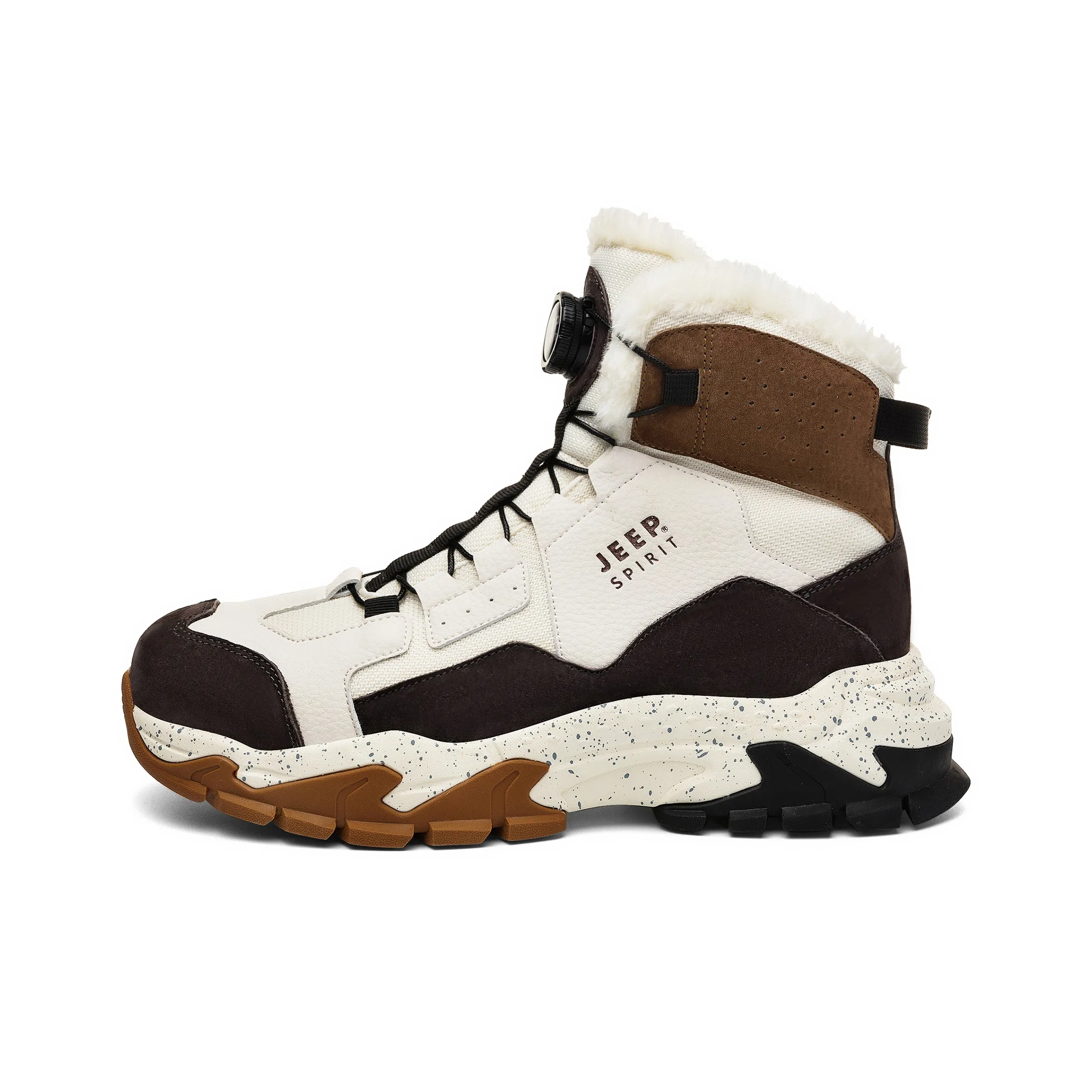 JEEP SPIRIT Thermal Waterproof Abrasion Resistant Height Increasing Slip Resistant Short Snow Under boots Men's