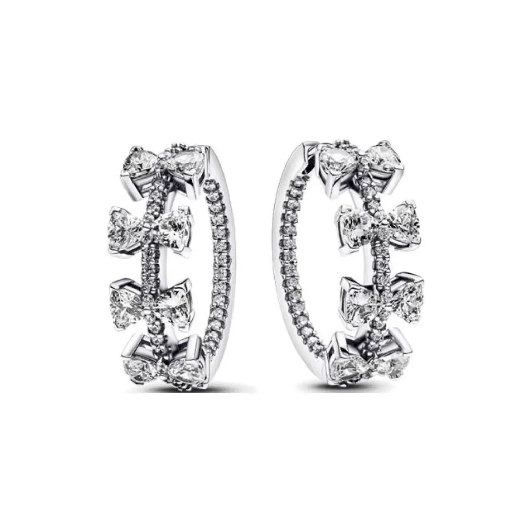 Pandora 925 Sterling Silver Earrings Women's Silver
