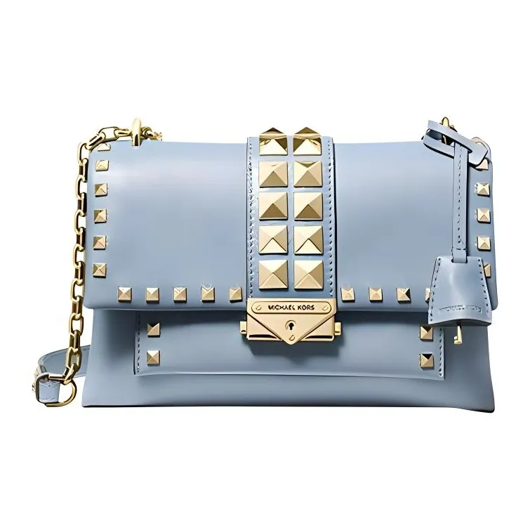 MICHAEL KORS Cece Leather Shoulder Bag, Crossbody Bag Medium Size Women's Blue