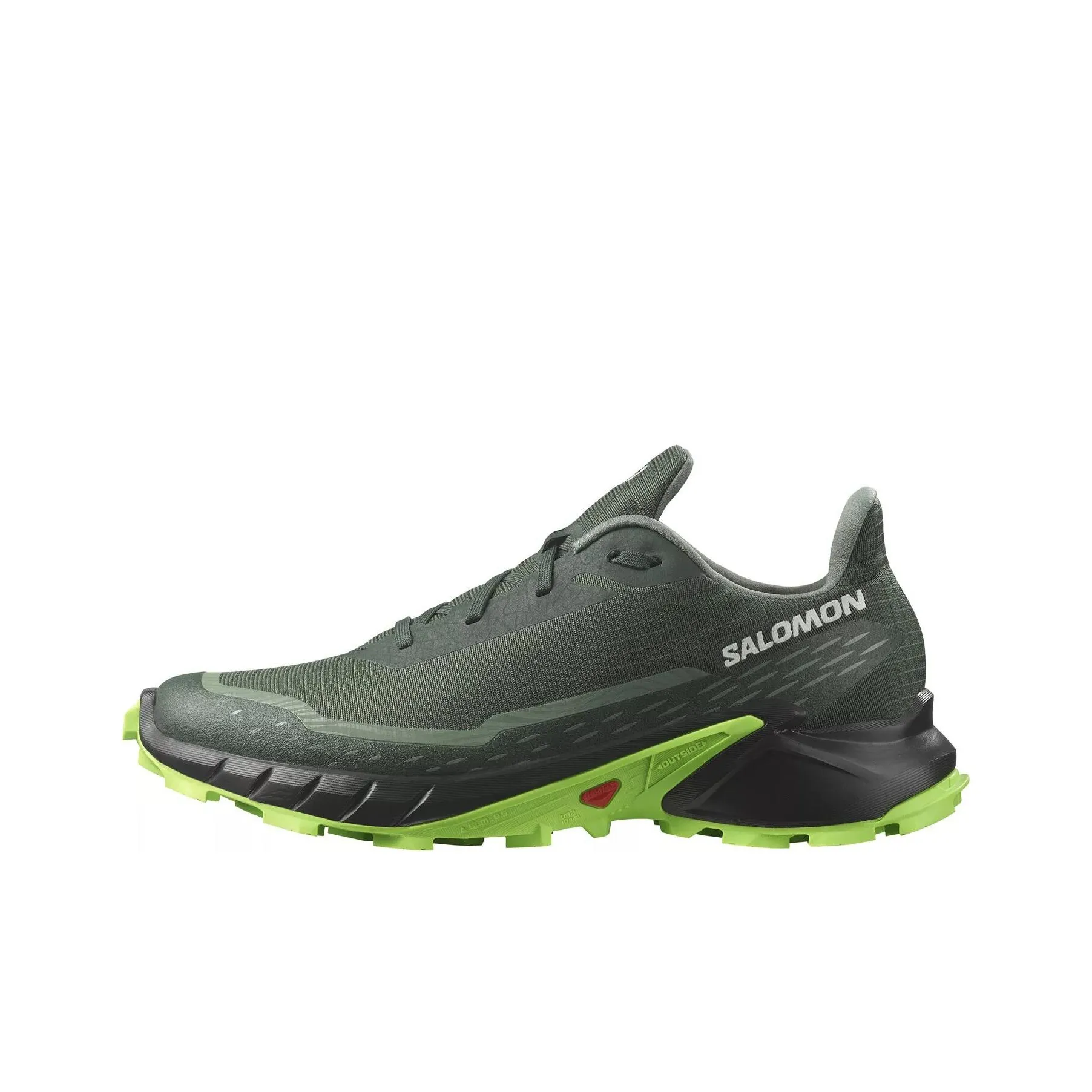 SALOMON ALPHACROSS 5 Slip Resistant, Abrasion Resistant, Breathable Low Top Trail Running Shoes Men's Olive Green