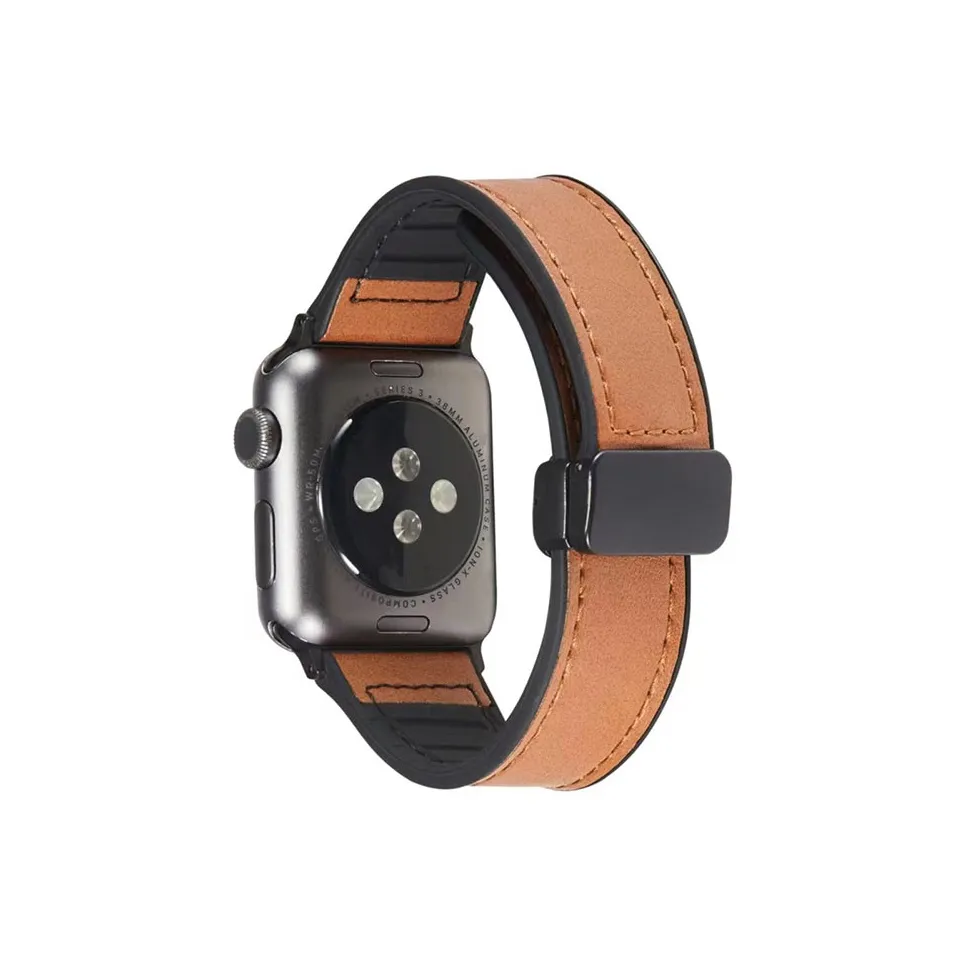 ZHENGGUANG Watch Band Apple Compatibility Genuine Leather Material