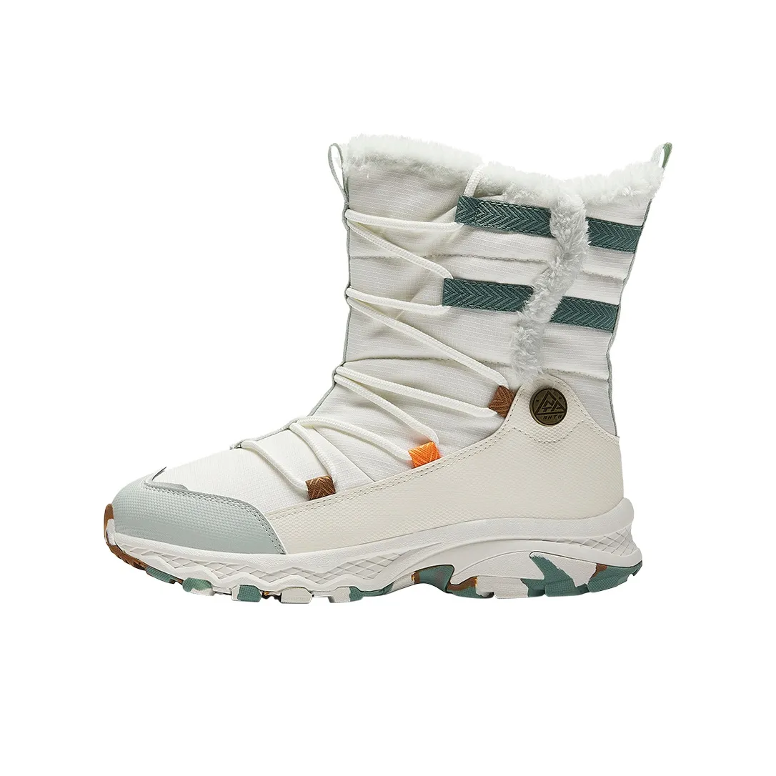 Antakids Детские зимние сапоги High Top Айвори/Белый Серый Зеленый Школьный возраст