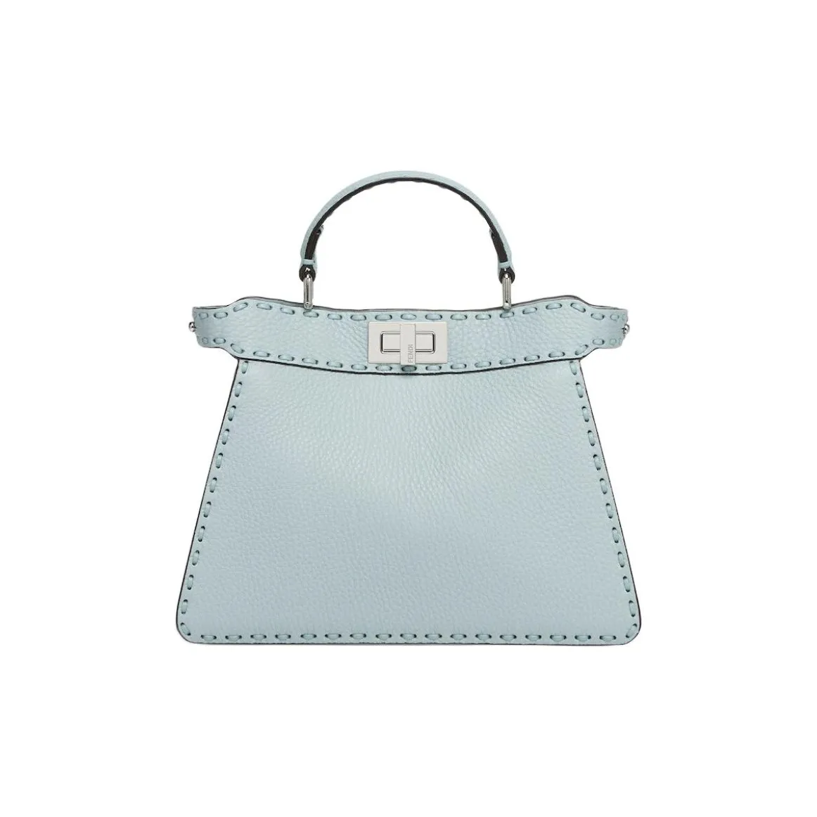 FENDI Peekaboo ISeeU Calfskin Shoulder Bag, Crossbody Bag, Handbag Trumpets Women's Light Blue