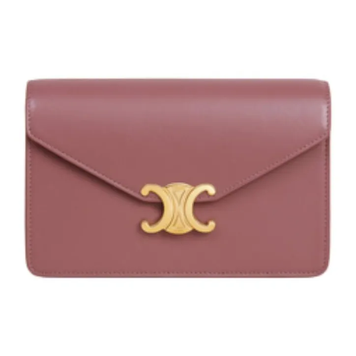 CELINE Calfskin Shoulder Bag, Crossbody Bag, Wallet Women's Vintage Rose