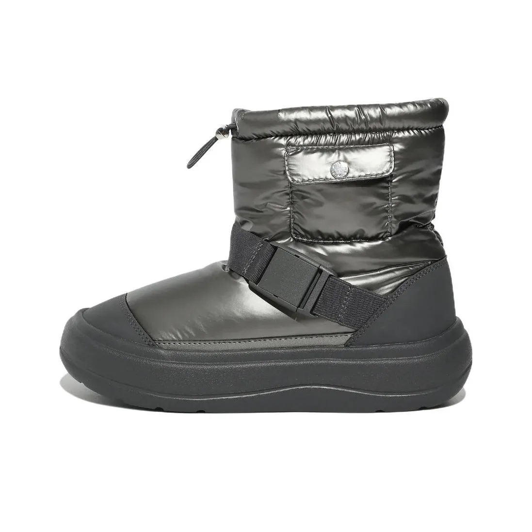 FILA Puffer Short Snow Boots Unisex Silver Gray