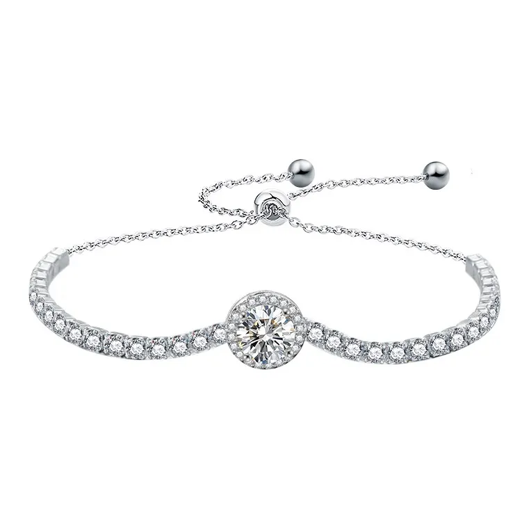 Shang Qianyi S925 Sterling Silver Moissanite Bracelets Women's
