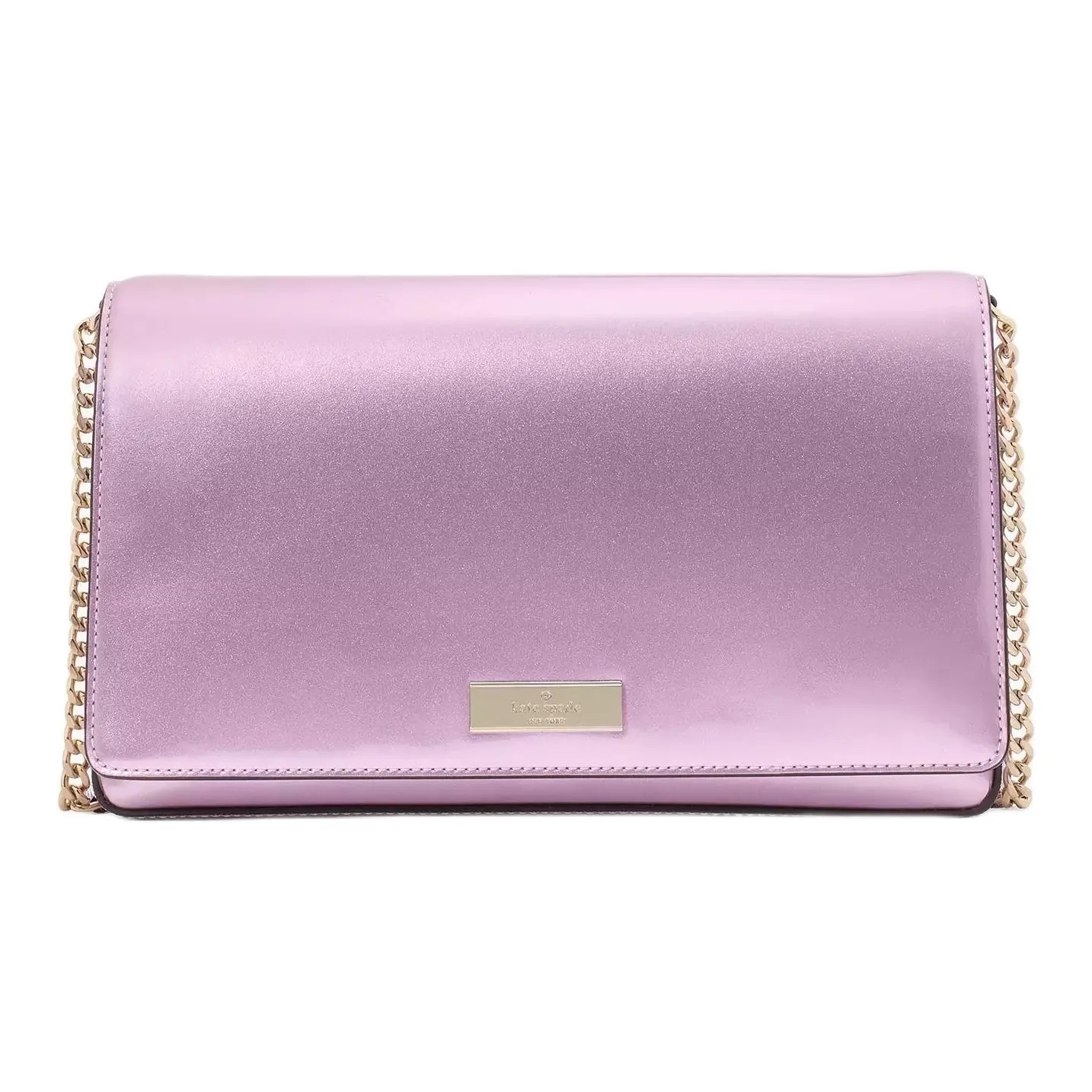 Kate Spade Лакированная кожа Ткань Сумка через плечо Маленькая Женская Кварц Розовый