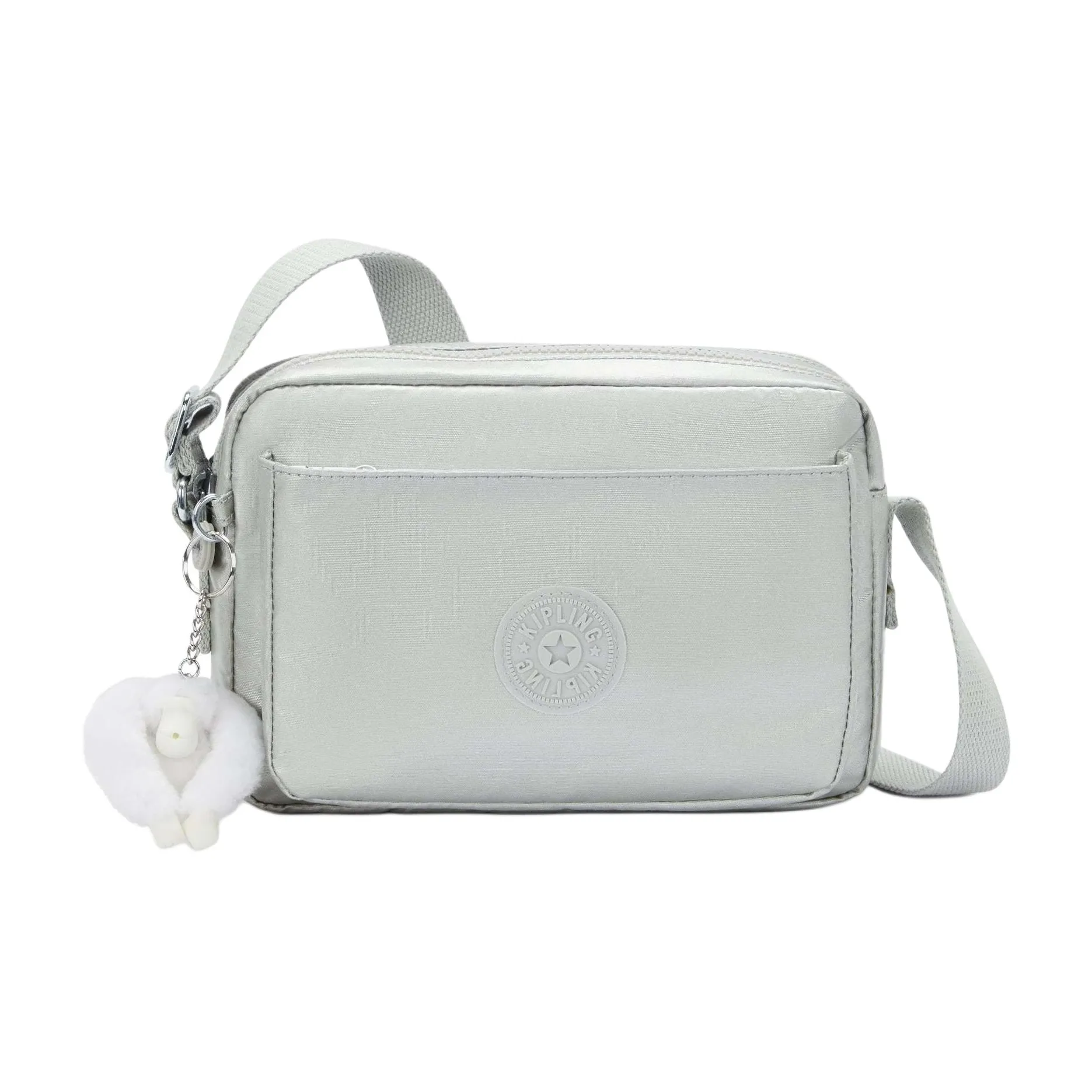 Kipling Polyamide Crossbody Bag, Shoulder Bag Medium Size Women's Silver