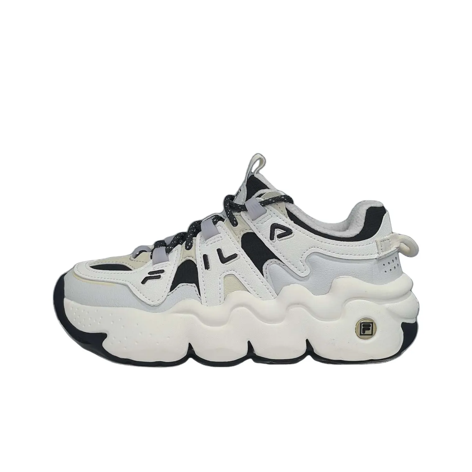 FILA Panini Cushioning Low Top Vintage Basketball Shoes Women's White Black