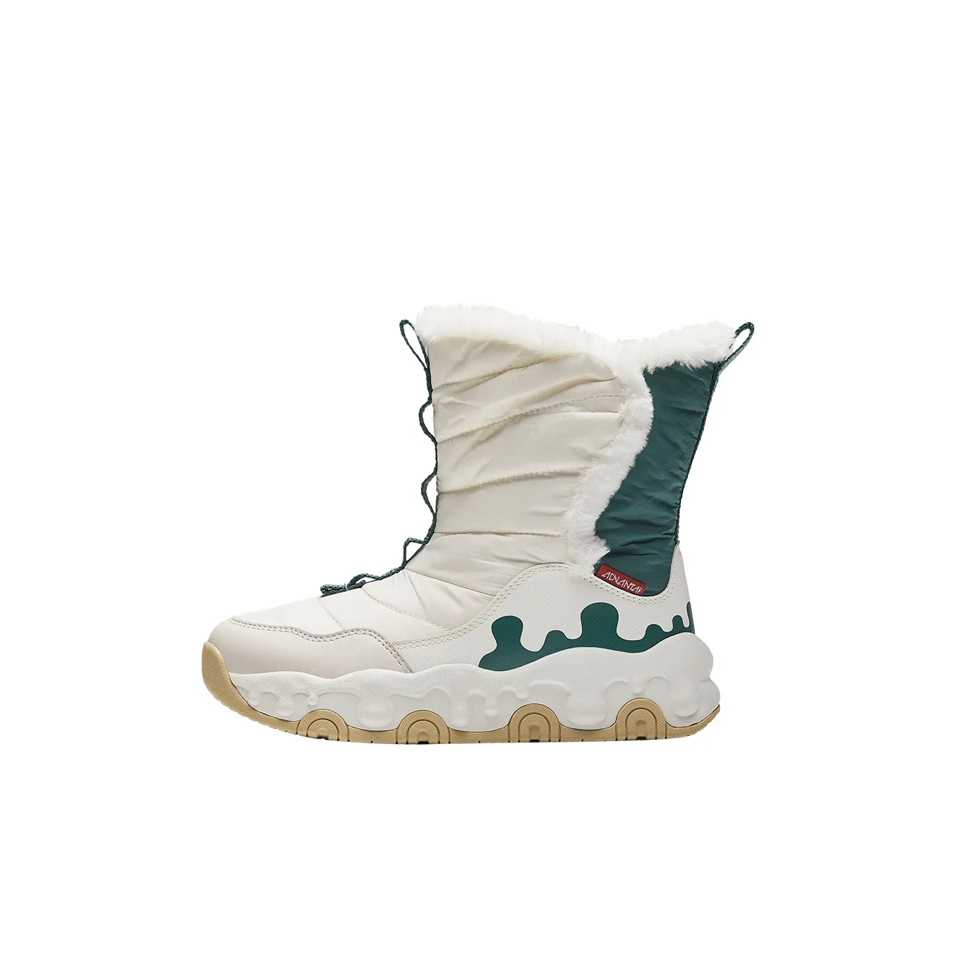 Antakids Детские зимние сапоги High Топ Грязь Песчано-серый/Шалфейно-зеленый/Слоновая кость Kids