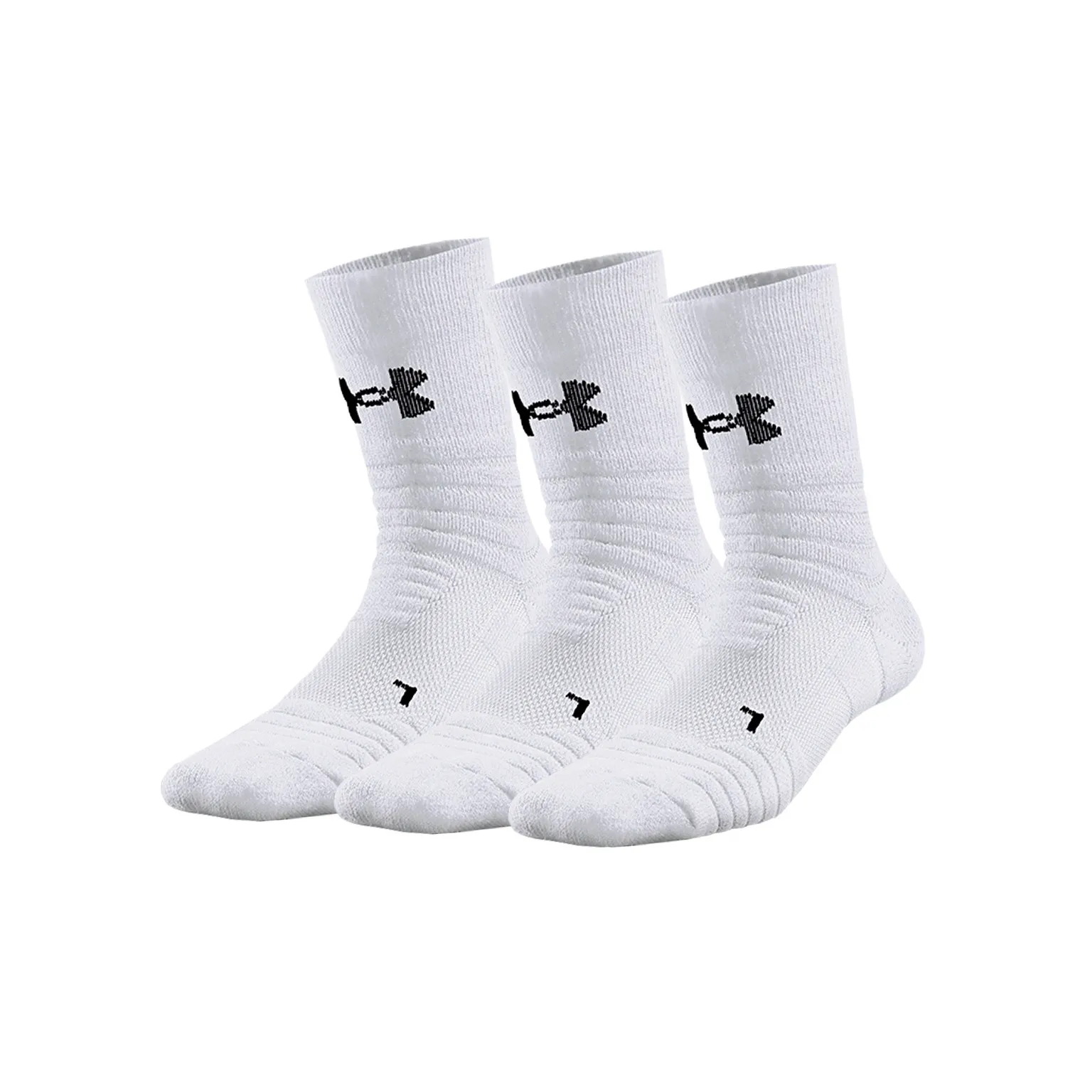 Under Armour Mid Calf Socks Unisex Combo Set White