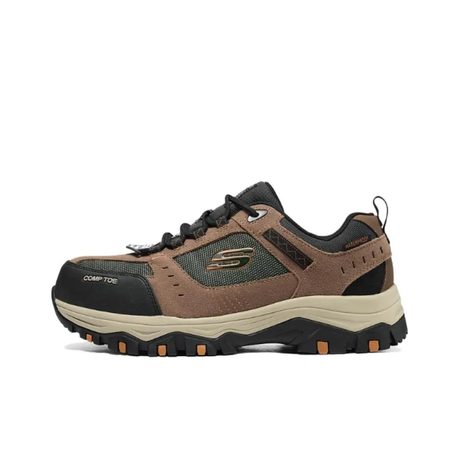 Skechers Work Anti Slip Wear Resistant Low Top Casual Shoes The Men's Brown Black