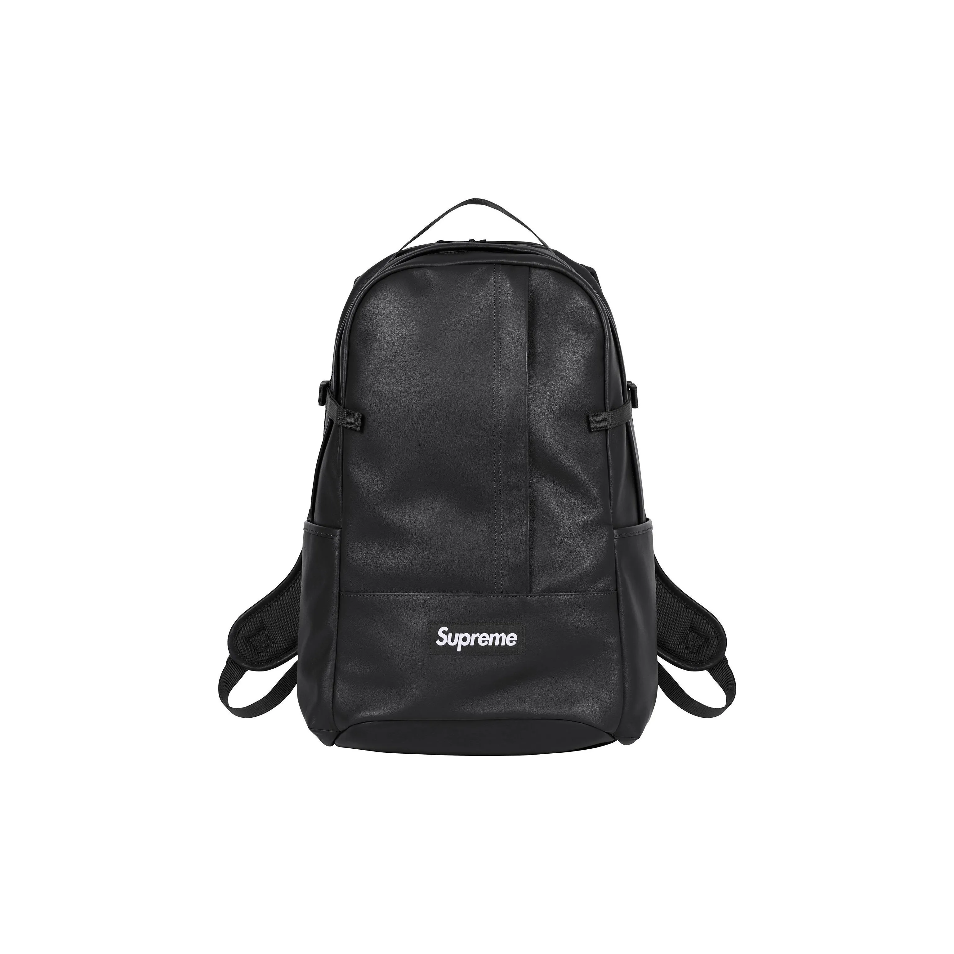 Supreme Cow Leather Backpack Unisex Black