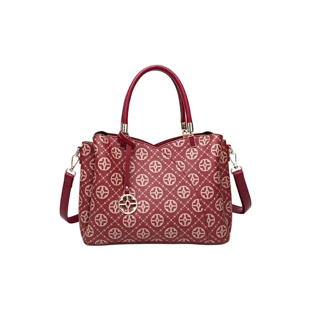 PAYOT Microfiber Synthetic Leather Wedding Bag One Shoulder Portable Crossbody Bag Regular Women's Burgundy