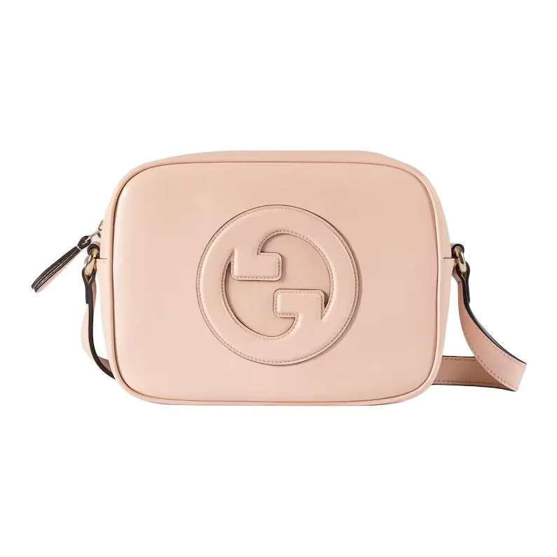 GUCCI Smooth Leather Crossbody Bag, Shoulder Bag Mini Women's Light Pink