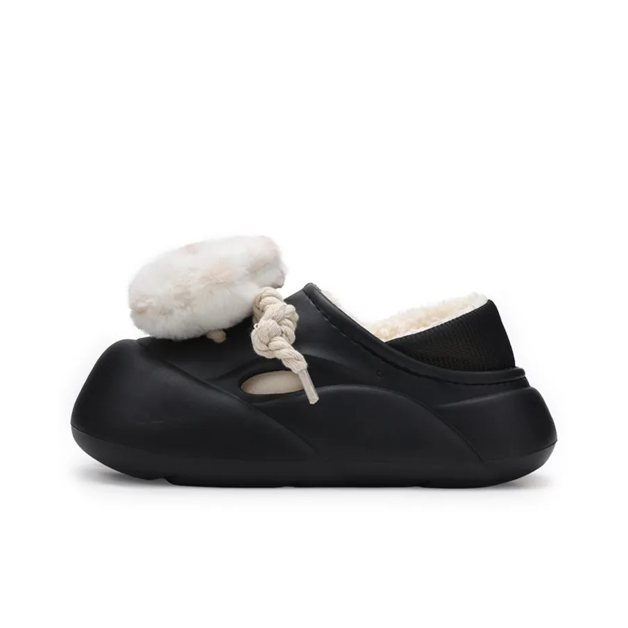 XMISTUO Fuzzy Cute Pet Design Quiet Abrasion Resistant Slip Resistant Closed Toe Slippers Women's