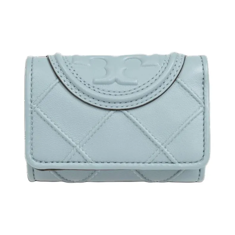 TORY BURCH Fleming кожаный кошелек женский светло-синий