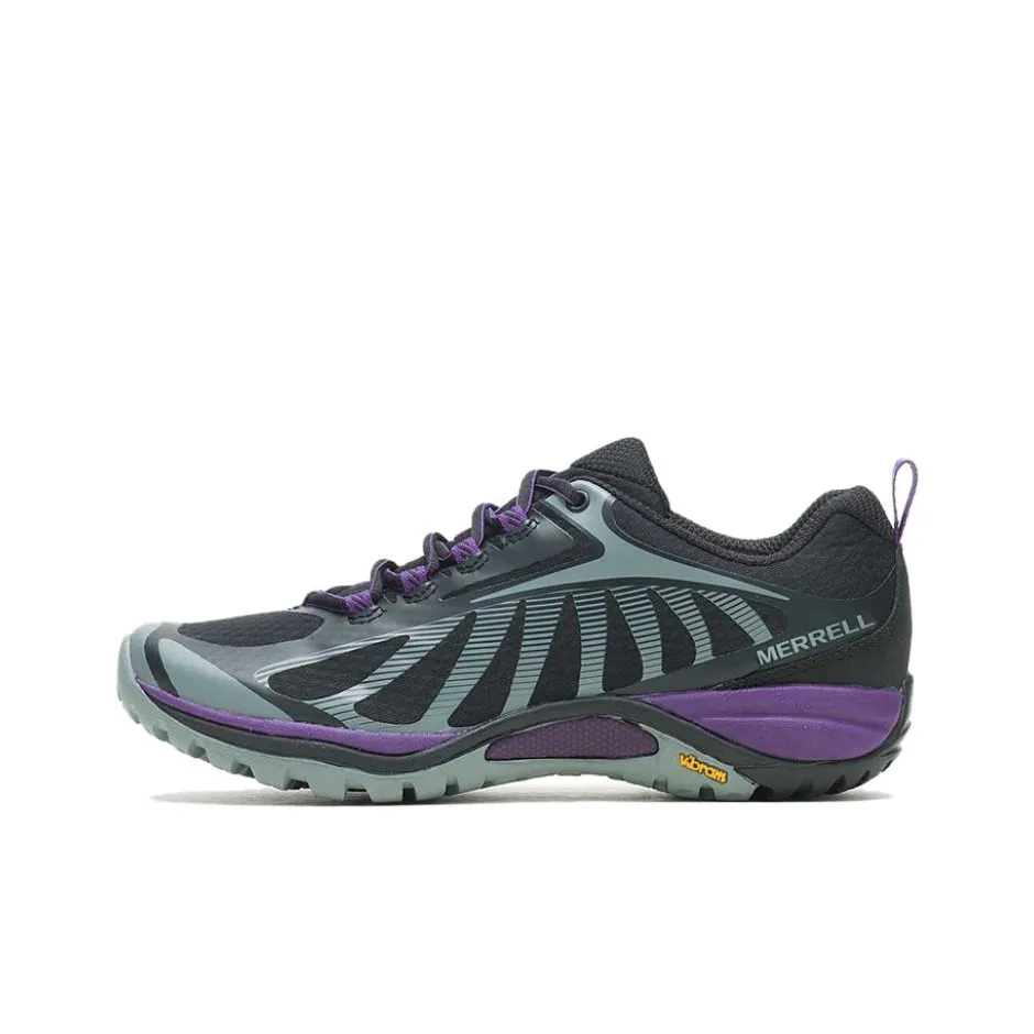 MERRELL Anti Slip Wear Resistant Low Top Hiking Shoes Women's Black Gray Cyan