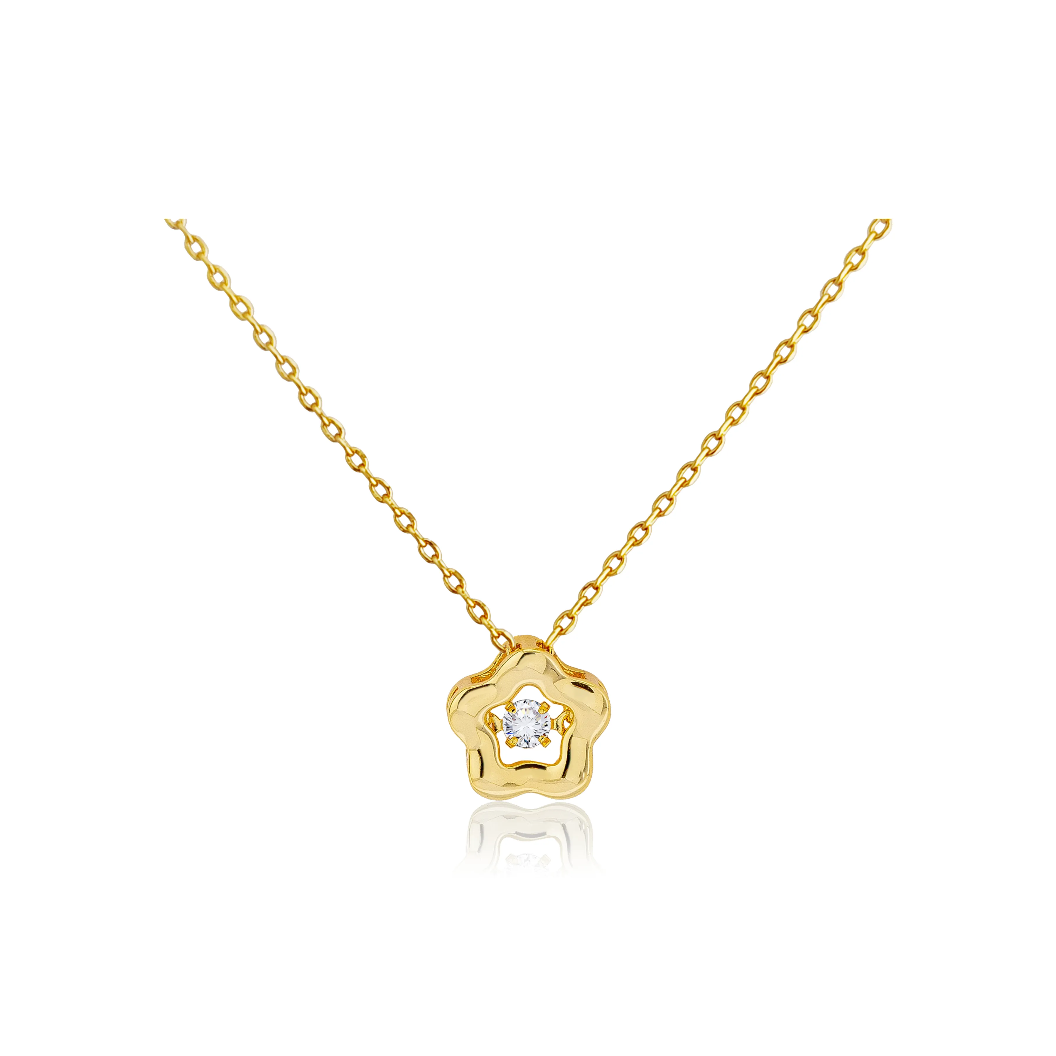 YYOGURT Niche Copper Plated 14K Real Gold Shiny Zircon Collarbone Chain Everyday Commute Necklace Women's