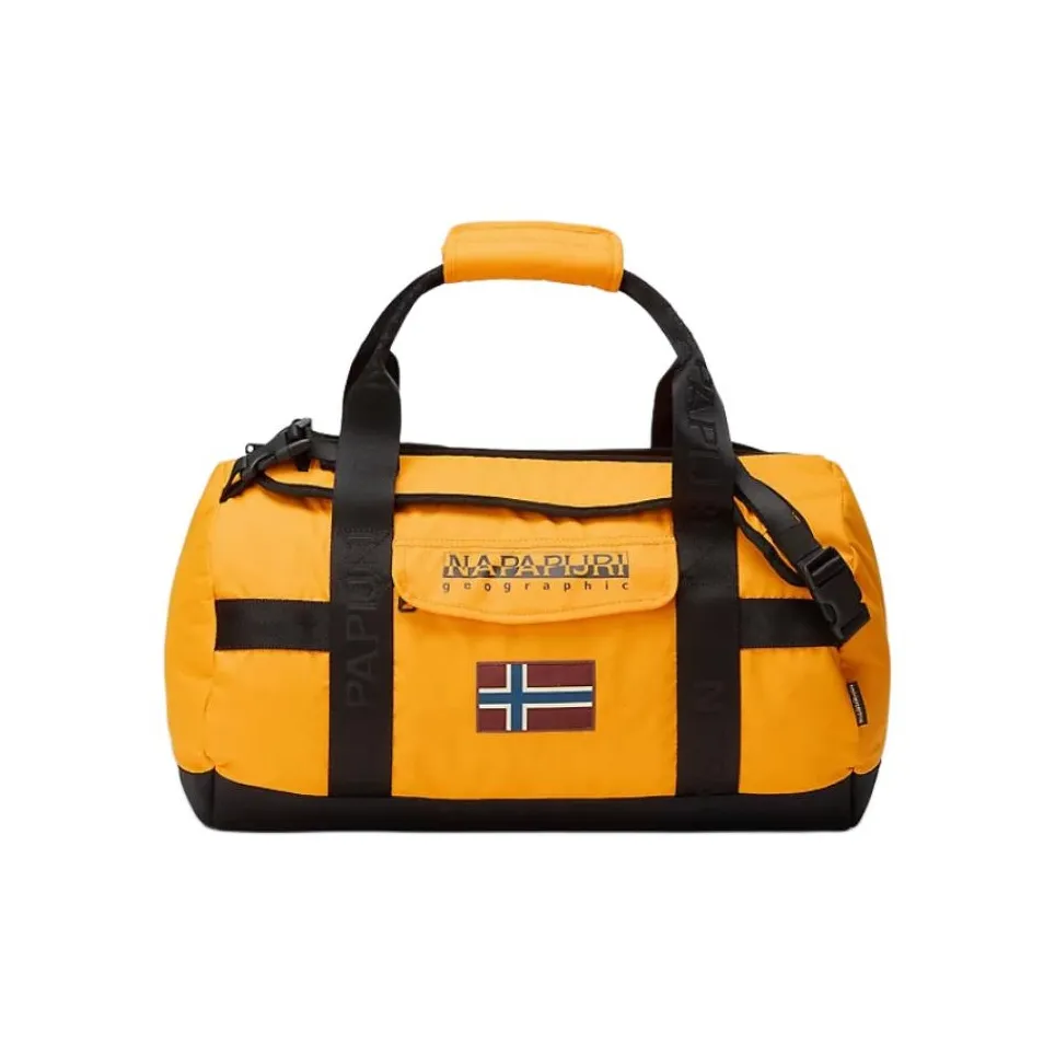 Napapijri Recycled Polyester Travel Bag Small Size Unisex Orange