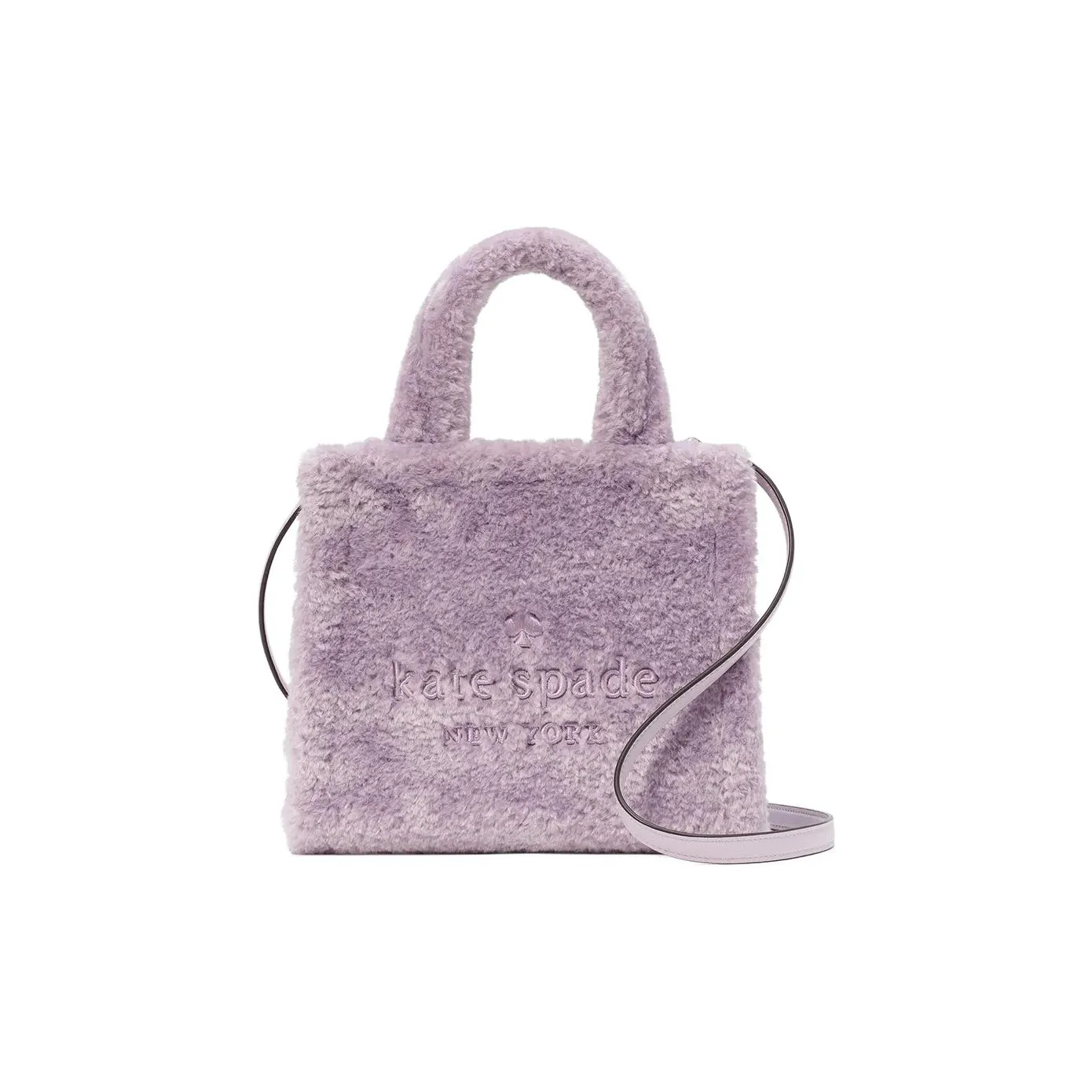 Kate Spade Faux Fur Tote Bag, Shopping Bag, Shoulder Bag, Crossbody Bag, Handbag Trumpets Women's Violet